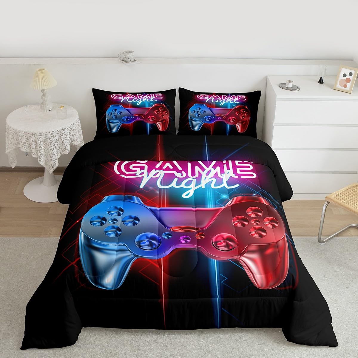 Feelyou Kids Construction Comforter Set Twin Bedding Sets for Boys Toddler Children Cartoon Cars Excavator Tractor Comforter Set Construction Machinery Truck Duvet Set Cars Bed Set with 1 Pillow Case