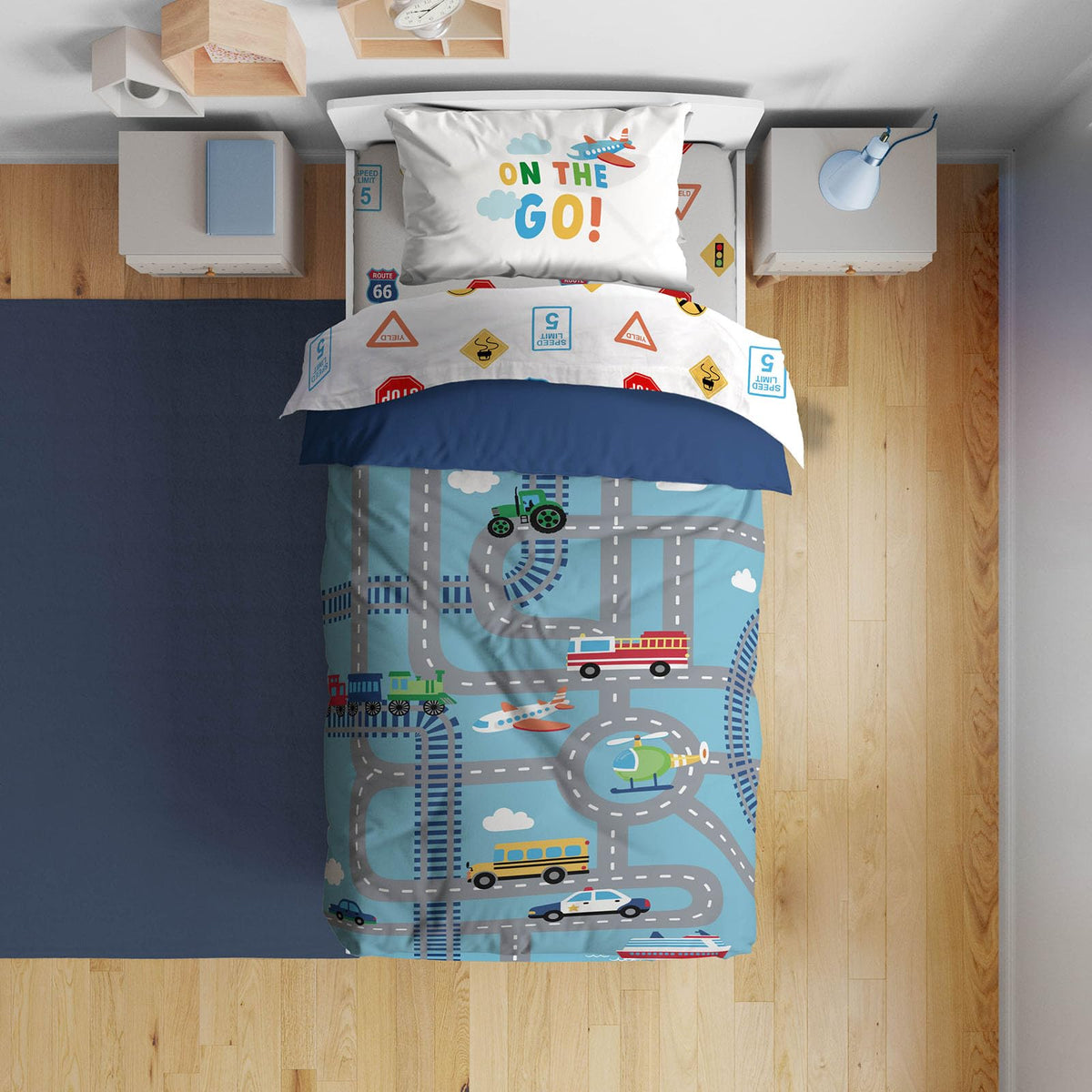 Sunny Side Up Bluey & Friends Full Comforter Set - 7 Piece Kids Bedding Includes Comforter, Sheets & Pillow Cover - Super Soft Microfiber Bed Set