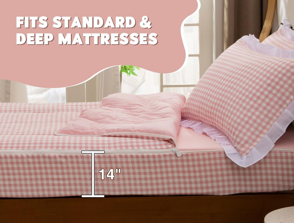 Meeting Story Zipper Bedding Twin Zip Up Bedding Set for Girls/Kids