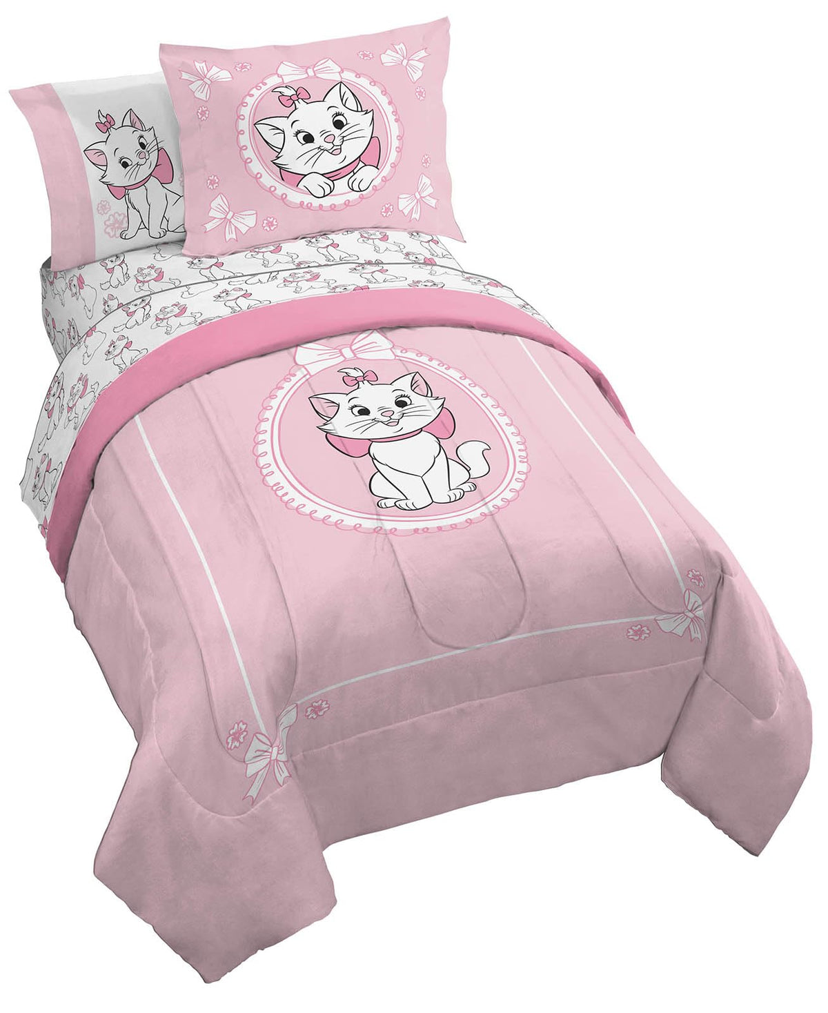 Disney Frozen Kids Full Comforter Set 7 Piece Bed in a Bag, Purple
