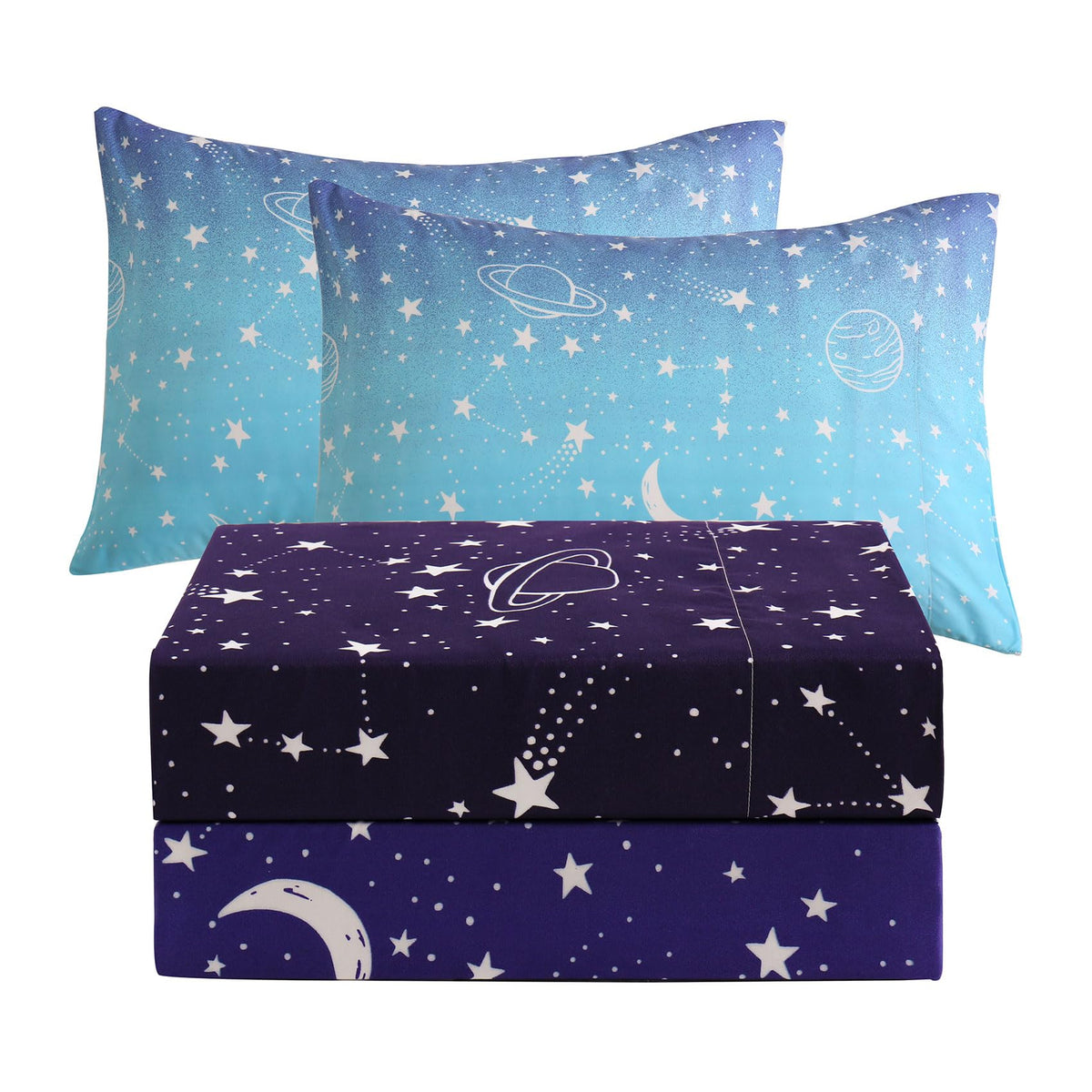 JSD Pink Unicorn Rainbow Kids Full Sheet Set for Girls 4 Piece
