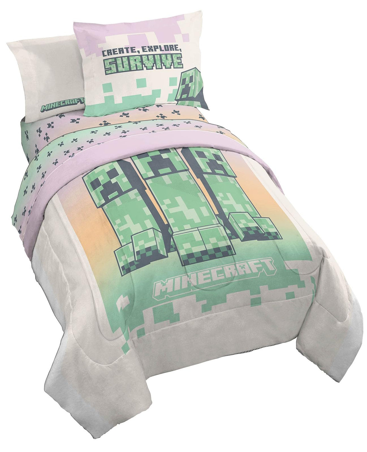 Disney Winnie The Pooh Twin Comforter Set 5 Piece Cartoon Bedding, Beige