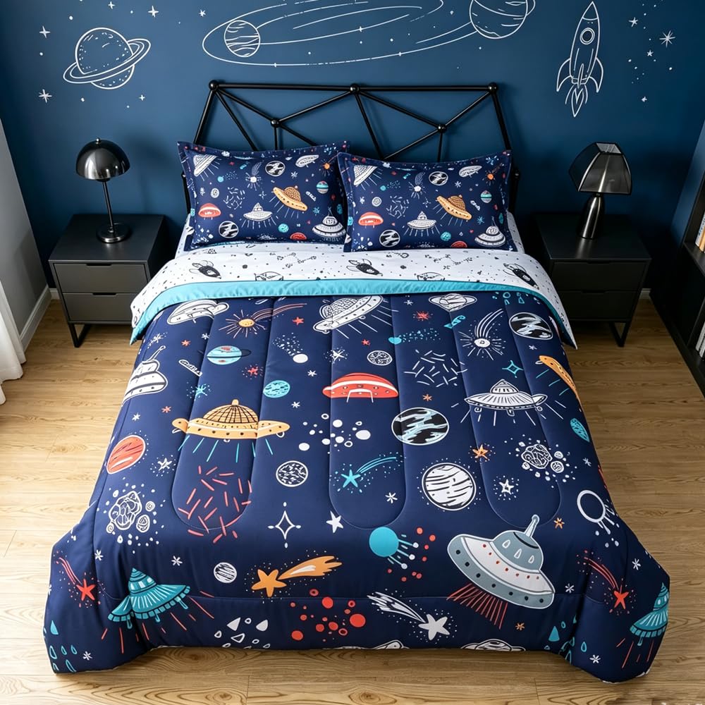Dinosaur Bedding Set Twin for Boys 5 Pieces Wild Dino Comforter