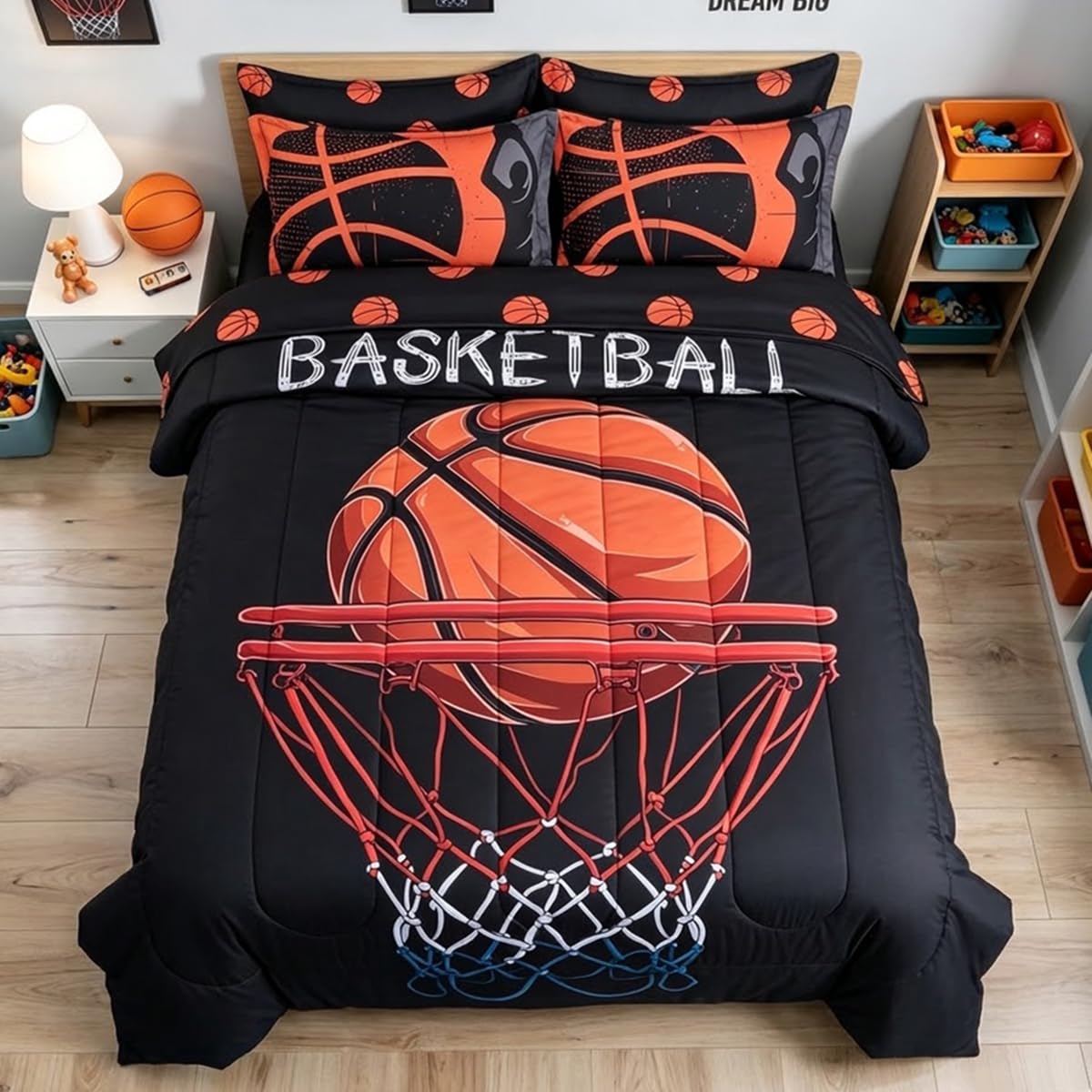Dinosaur Bedding Set Twin for Boys 5 Pieces Wild Dino Comforter