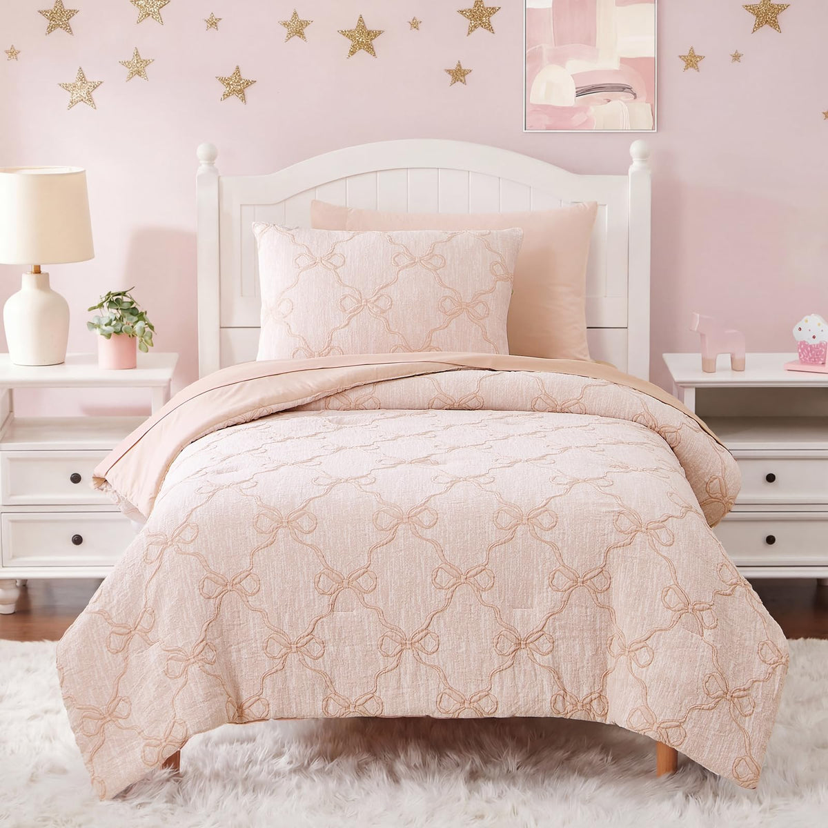 Twin Comforter Set with Sheets for Girls-5 Pieces Twin Bedding Sets