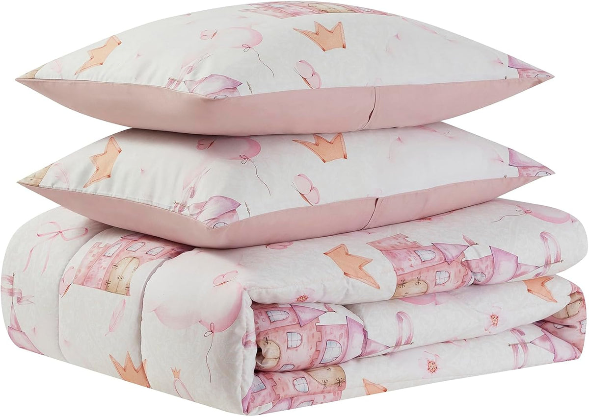 Kids Bedding Set Bed in a Bag for Boys and Girls Toddlers Printed Sheet Set and Comforter, Twin, Fairytale Princess