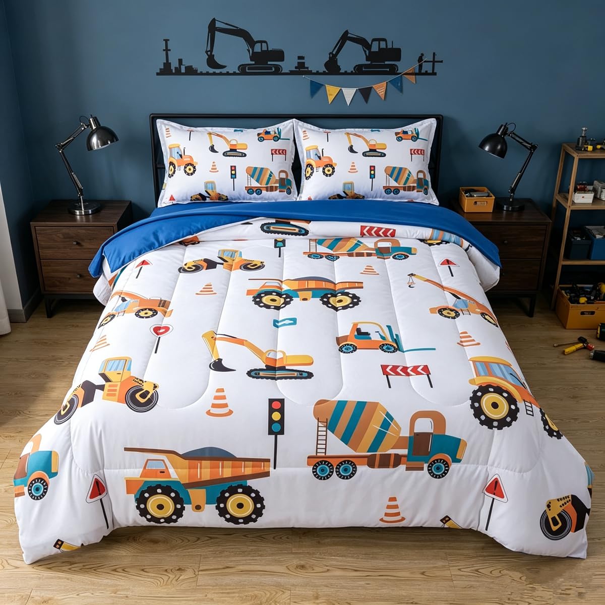 Dinosaur Bedding Set Twin for Boys 5 Pieces Wild Dino Comforter