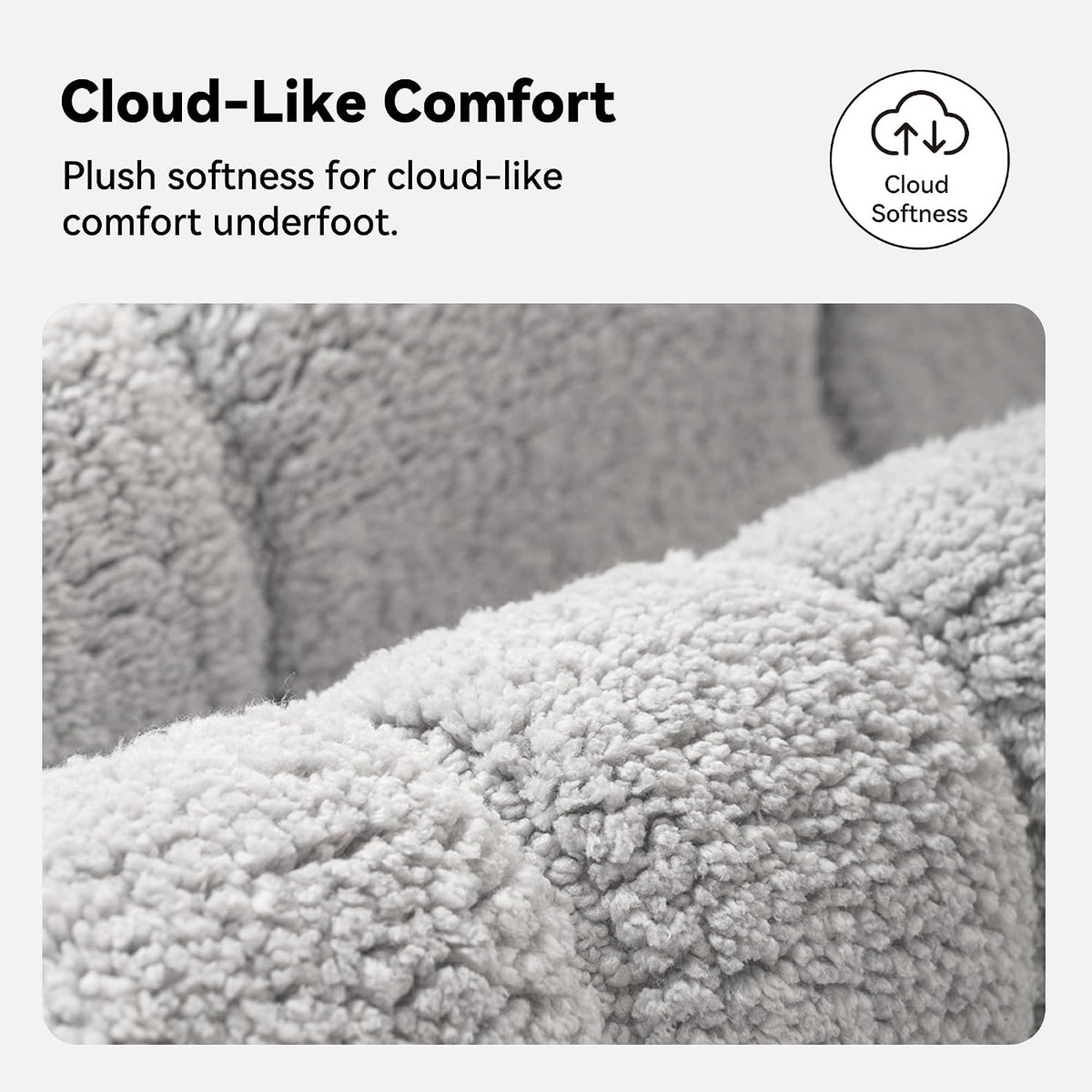 GRANNY SAYS Gray Bathroom Rug 16" x 24", Non-Slip Microfiber Bath Mat