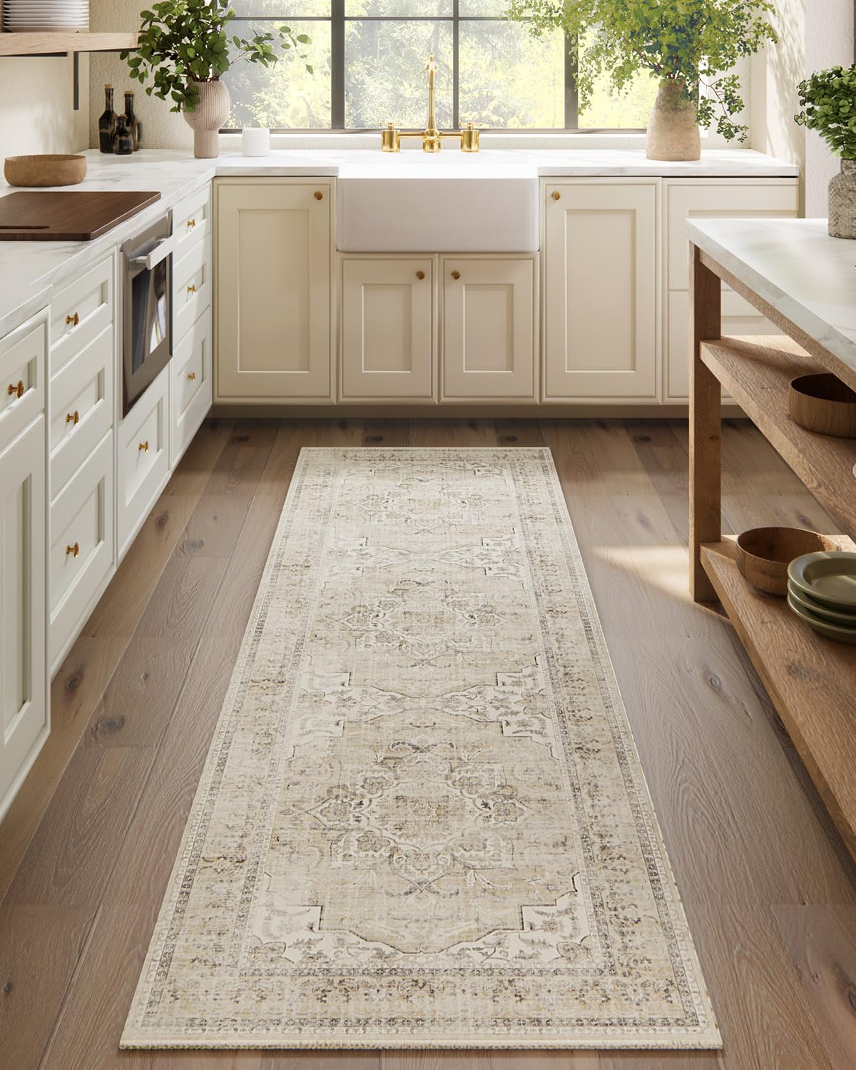 5x7 Area Rug for Living Room: Washable Bedroom Rug Non Slip Low Pile Carpet