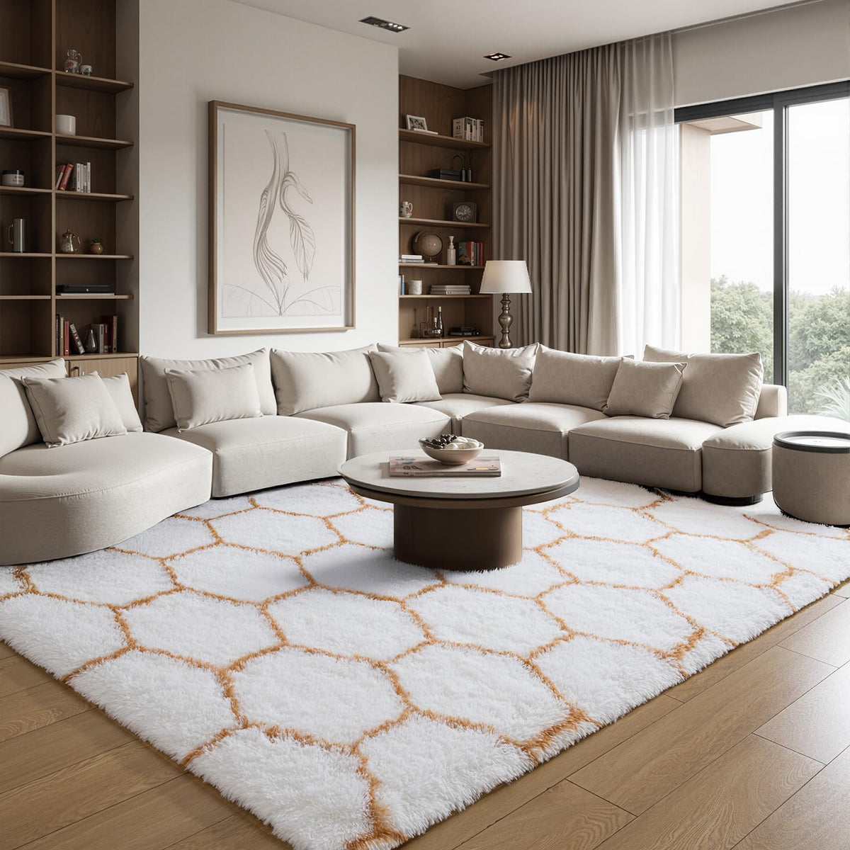 Zentavio Area Rugs for Living Room Grey Rugs for Bedroom 4x6 Carpet Fluffy Furry Soft Shag Aesthetic Plush High Pile Gray Throw Rug for Nursery Kids Room Dorm
