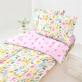 Floral Zipper Bedding Twin Girls Pink Bedding for Girls Flower Comforter All in one Zipper Kids Bedding
