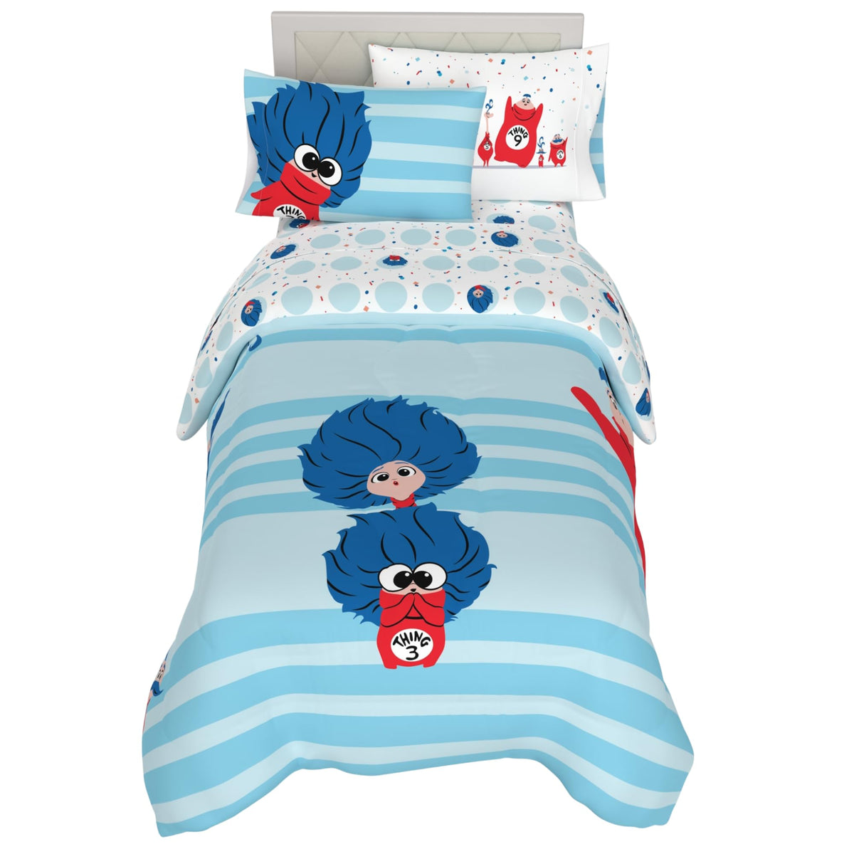 Franco Gabby's Dollhouse Kids Bedding Super Soft Microfiber Comforter and Sheet Set, 4 Piece Twin Size, (Officially Licensed Product)