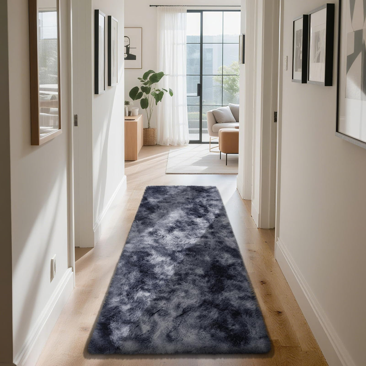 4x6 Beige Rug for Bedroom, Fluffy Shag Area Rug Small Rug Bedroom Carpet