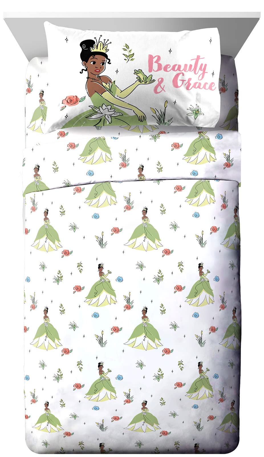 Jay Franco Kids Sheet Cartoon Set with Fitted, Flat Sheets & Pillow Cover - Ultra-Soft Bedding with Pillowcase for Room Decor, White - Toy Story, 4 Piece Queen