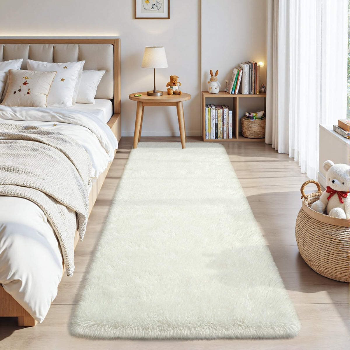 Zentavio Area Rugs for Living Room Grey Rugs for Bedroom 4x6 Carpet Fluffy Furry Soft Shag Aesthetic Plush High Pile Gray Throw Rug for Nursery Kids Room Dorm