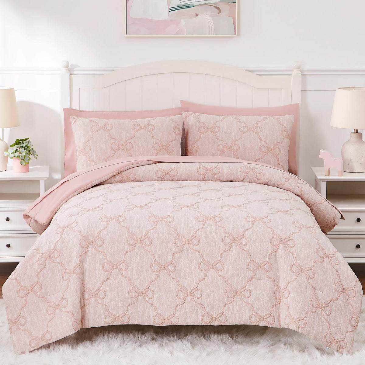 Twin Comforter Set with Sheets for Girls-5 Pieces Twin Bedding Sets