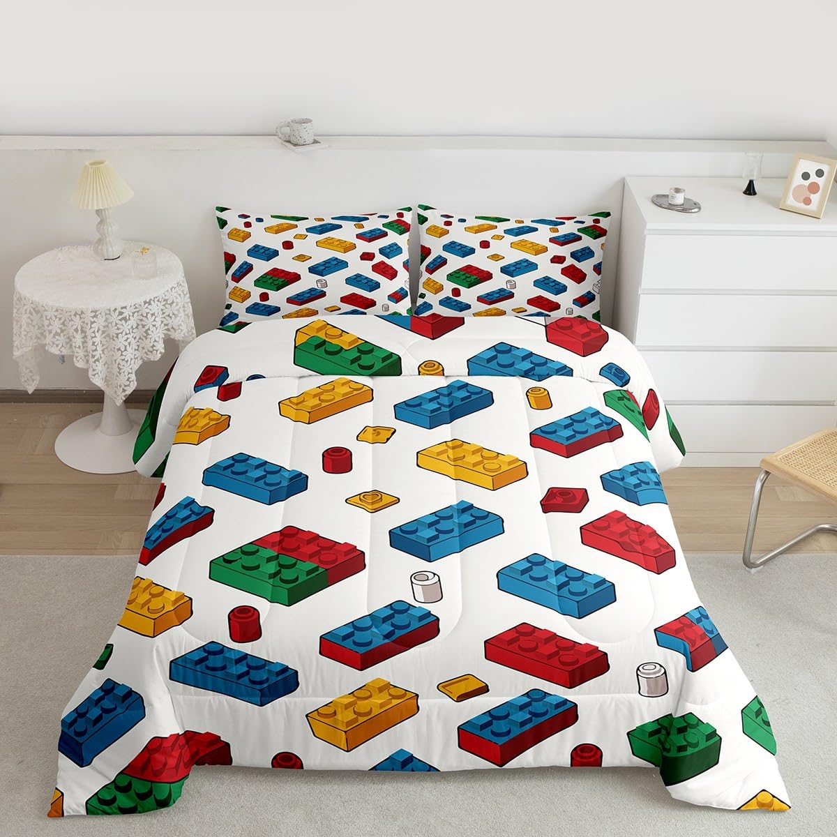 Feelyou Dino Dinosaur Comforter Set Twin Size Kids Boys Bedding
