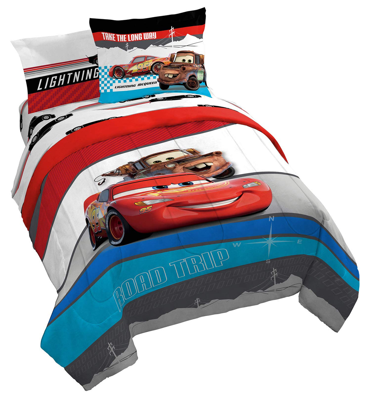 Jay Franco Kids Comforter Set Includes Sheets and Pillow Covers - Soft and Cozy Bed Set for Stylish Room Decor, Official Licensed Bedding, Grey - Toy Story, 7 Piece Full
