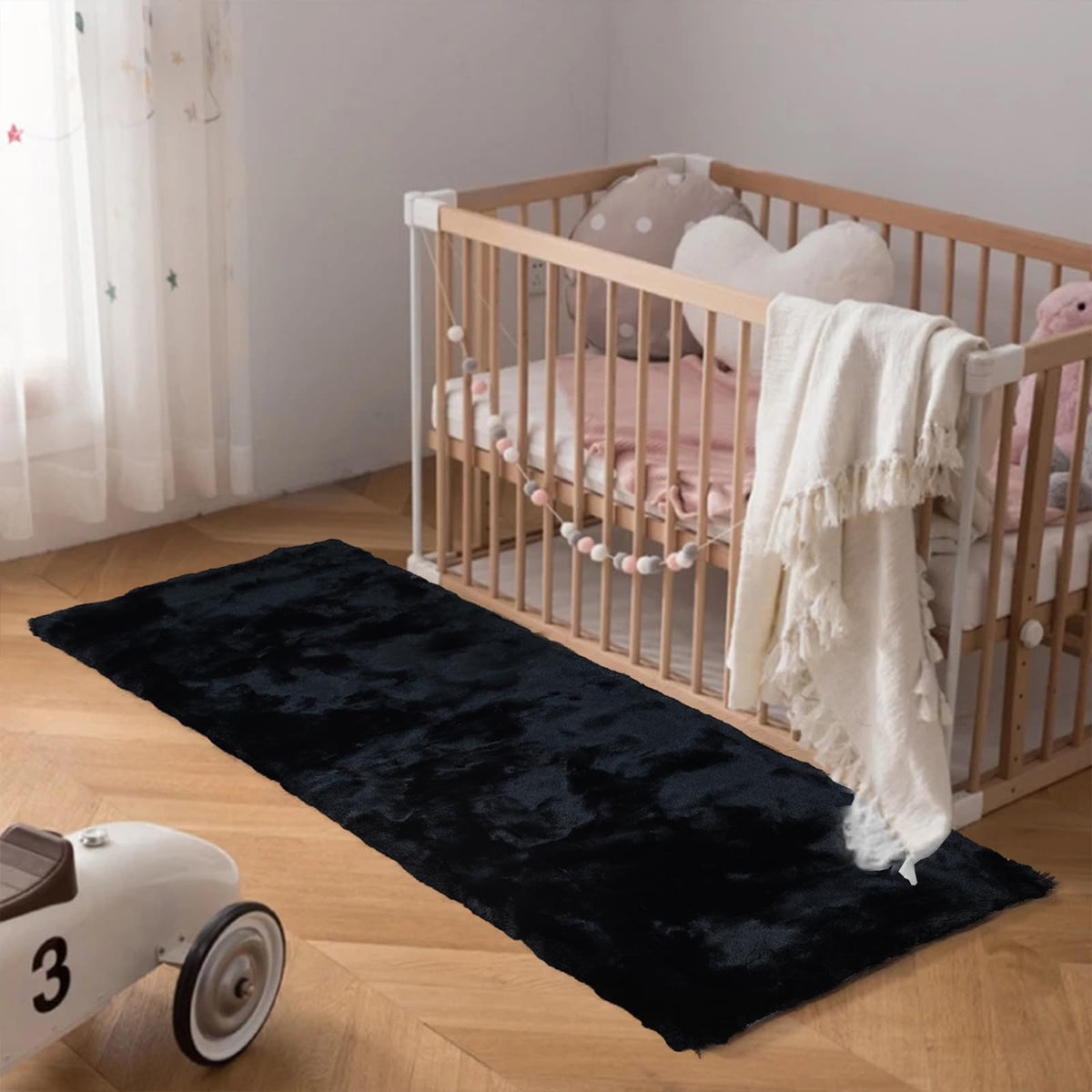 Latepis Washable Rugs 3x5 White Fluffy Shag Rug Shaggy Rug for Living Room Super Soft Area Rugs for Bedroom Nursery