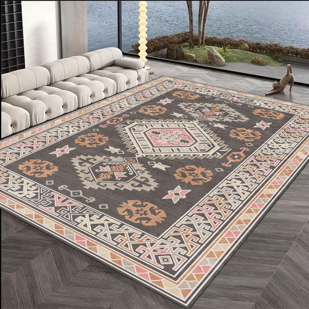1.6x2.6 Small Area Rug, Washable Non-Slip for Entryway Green