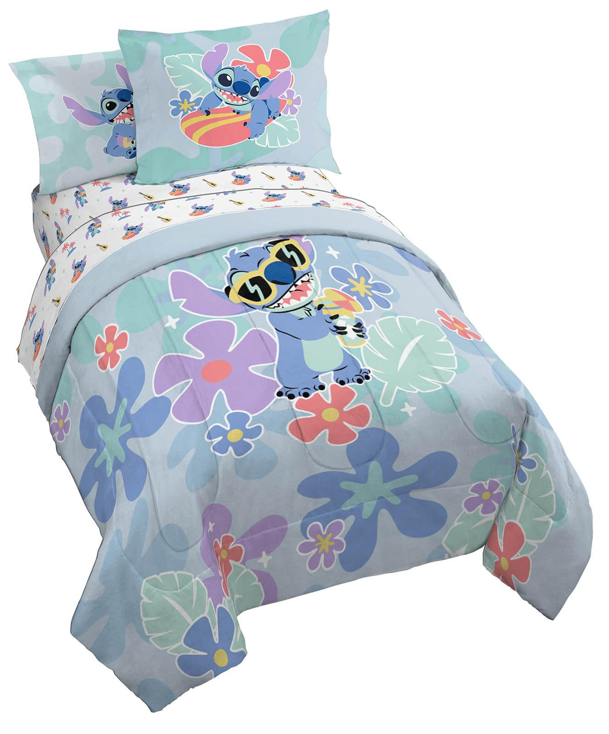 Jay Franco Kids Comforter Set Includes Sheets and Pillow Cover - Soft and Cozy Bed Set for Stylish Room Decor, Blue - Toy Story, 7 Piece Full