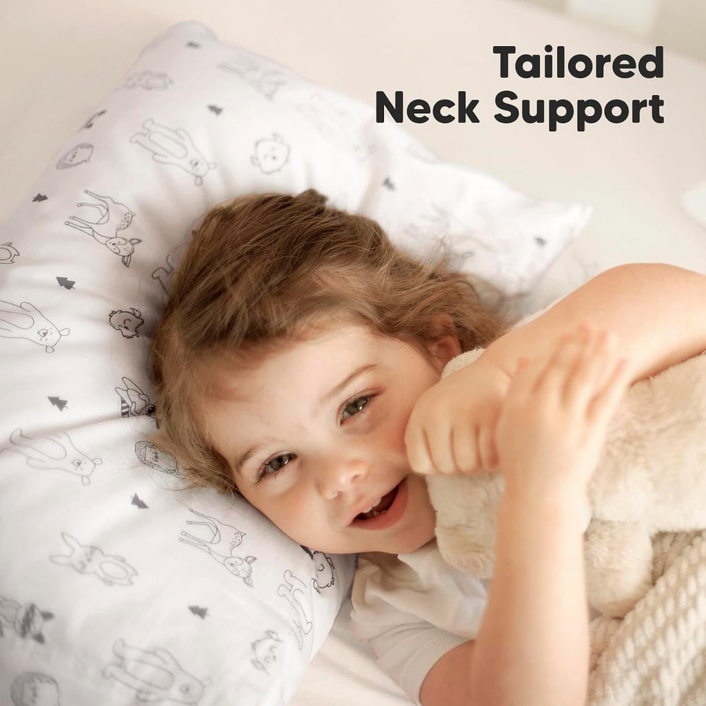 KeaBabies Organic Toddler Pillow with Pillowcase, Jumbo 14X20 (KeaFriends)
