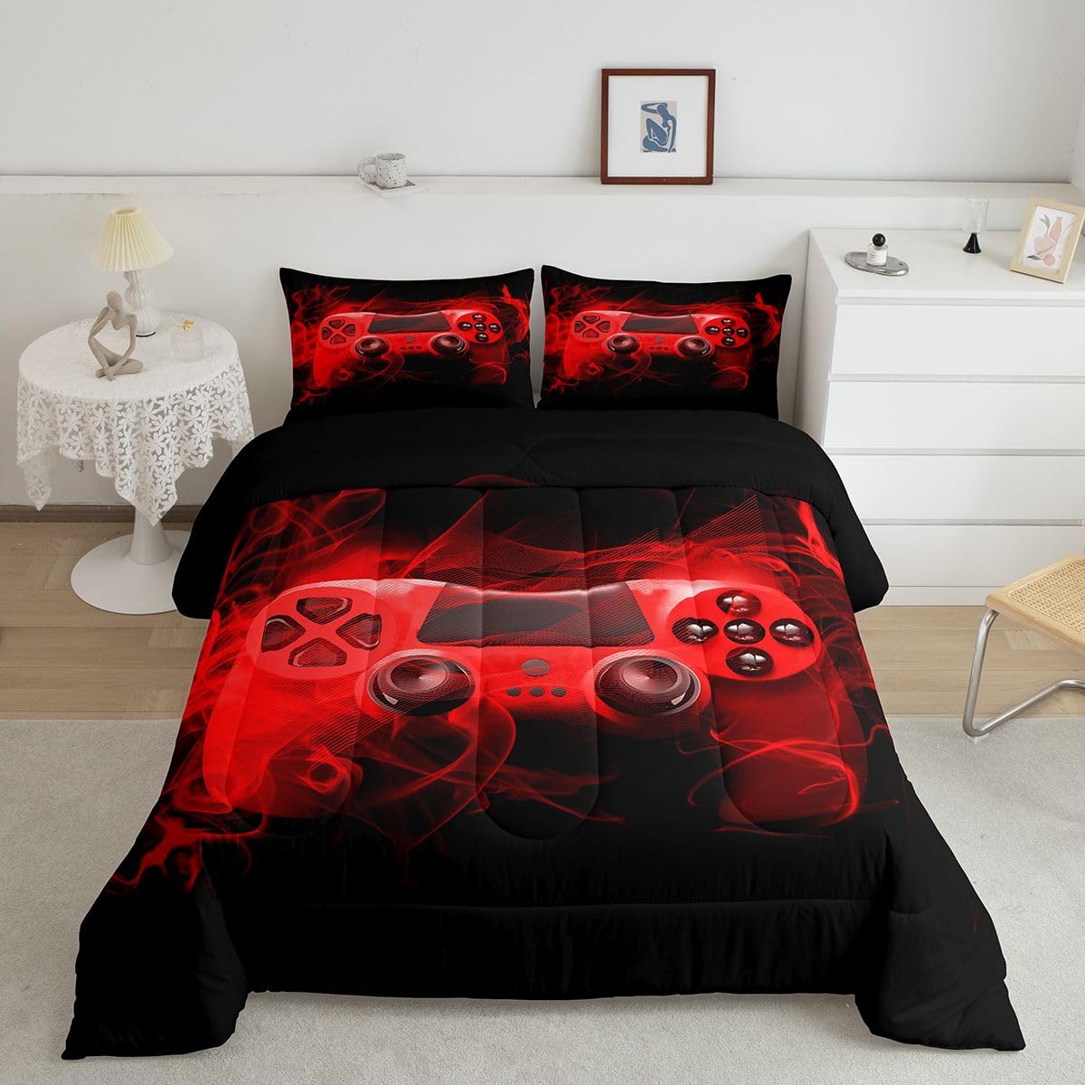 Feelyou Kids Construction Comforter Set Twin Bedding Sets for Boys Toddler Children Cartoon Cars Excavator Tractor Comforter Set Construction Machinery Truck Duvet Set Cars Bed Set with 1 Pillow Case
