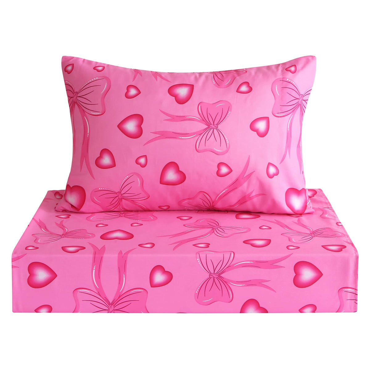 Softan Kids Twin Sheets Set, 3 Piece Butterfly Floral Bedding Set for Girls, Soft Breathable Microfiber with 15" Deep Pocket, Fitted Flat Sheet & Pillowcase