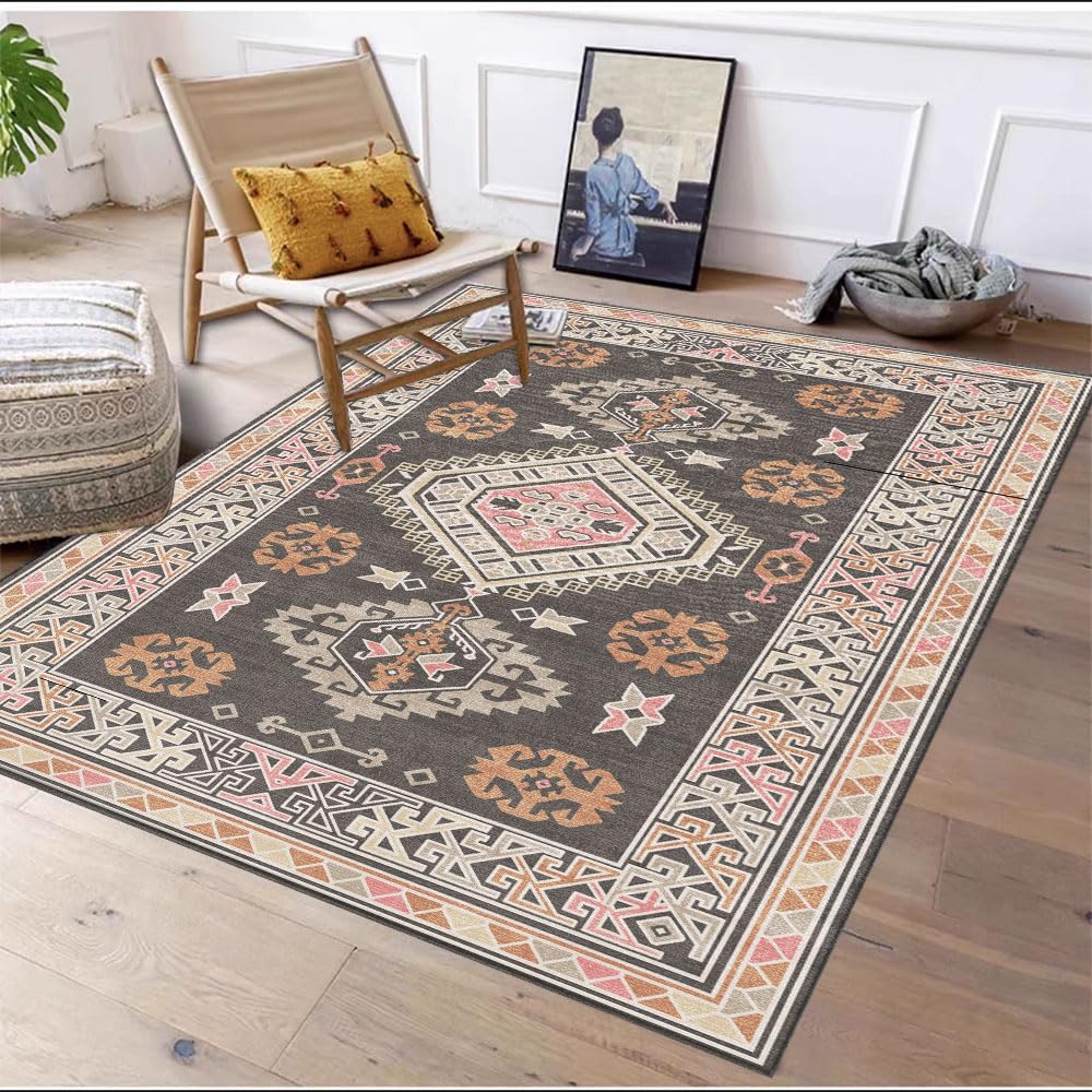 1.6x2.6 Small Area Rug, Washable Non-Slip for Entryway Green