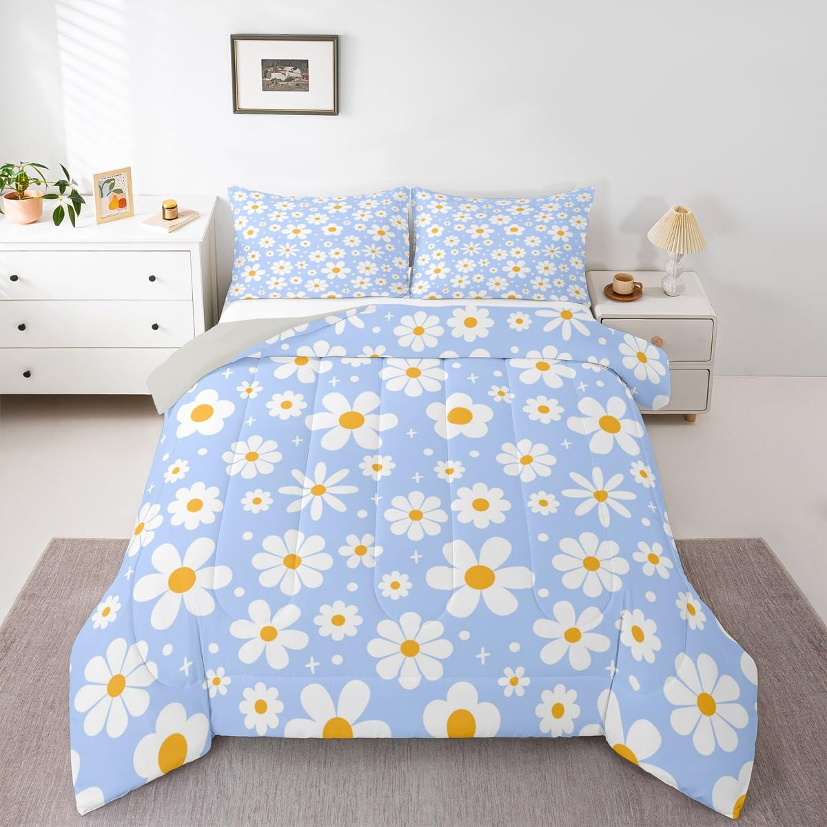 Feelyou Dino Dinosaur Comforter Set Twin Size Kids Boys Bedding