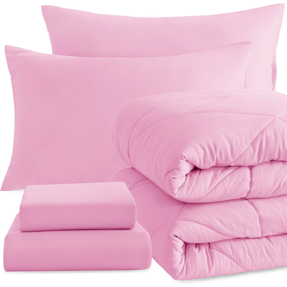 NTBAY Toddler Microfiber Bedding Set, 4 Piece, Pink