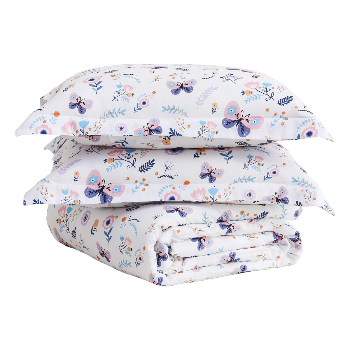 Yibeizi Kids Comforter Set for Boys Girls Full Size, Cute Quilted Woodland Forest Animal Print Fall Bedding with Pillow Sham, Lightweight Soft Breathable Machine Camping Themed Bed Set 3 Piece