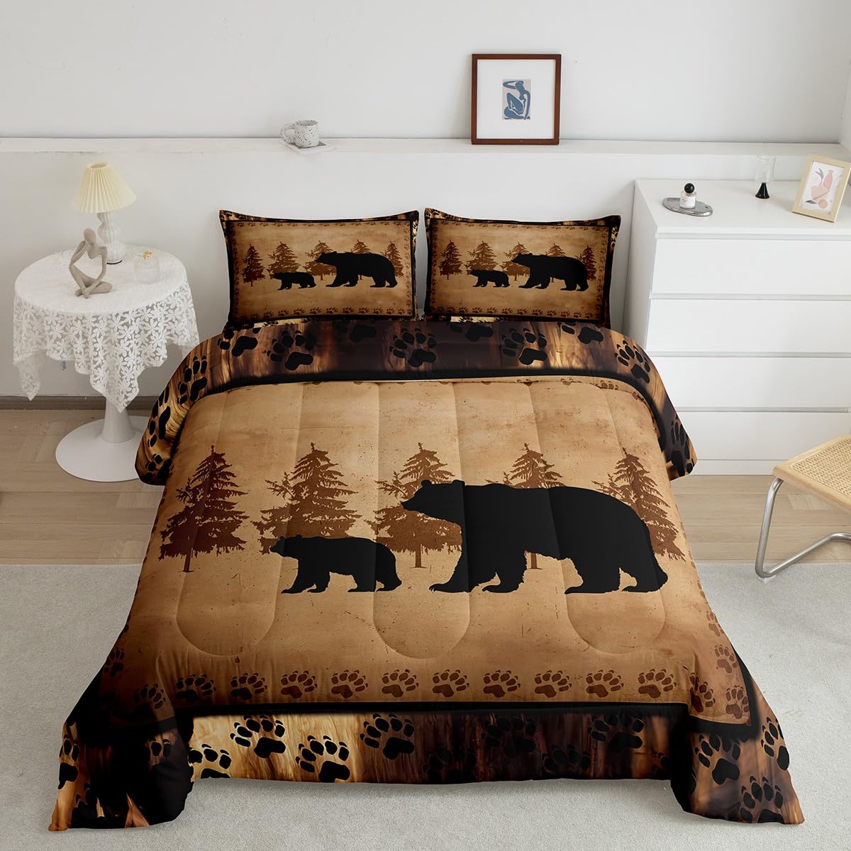 Feelyou Kids Construction Comforter Set Twin Bedding Sets for Boys Toddler Children Cartoon Cars Excavator Tractor Comforter Set Construction Machinery Truck Duvet Set Cars Bed Set with 1 Pillow Case