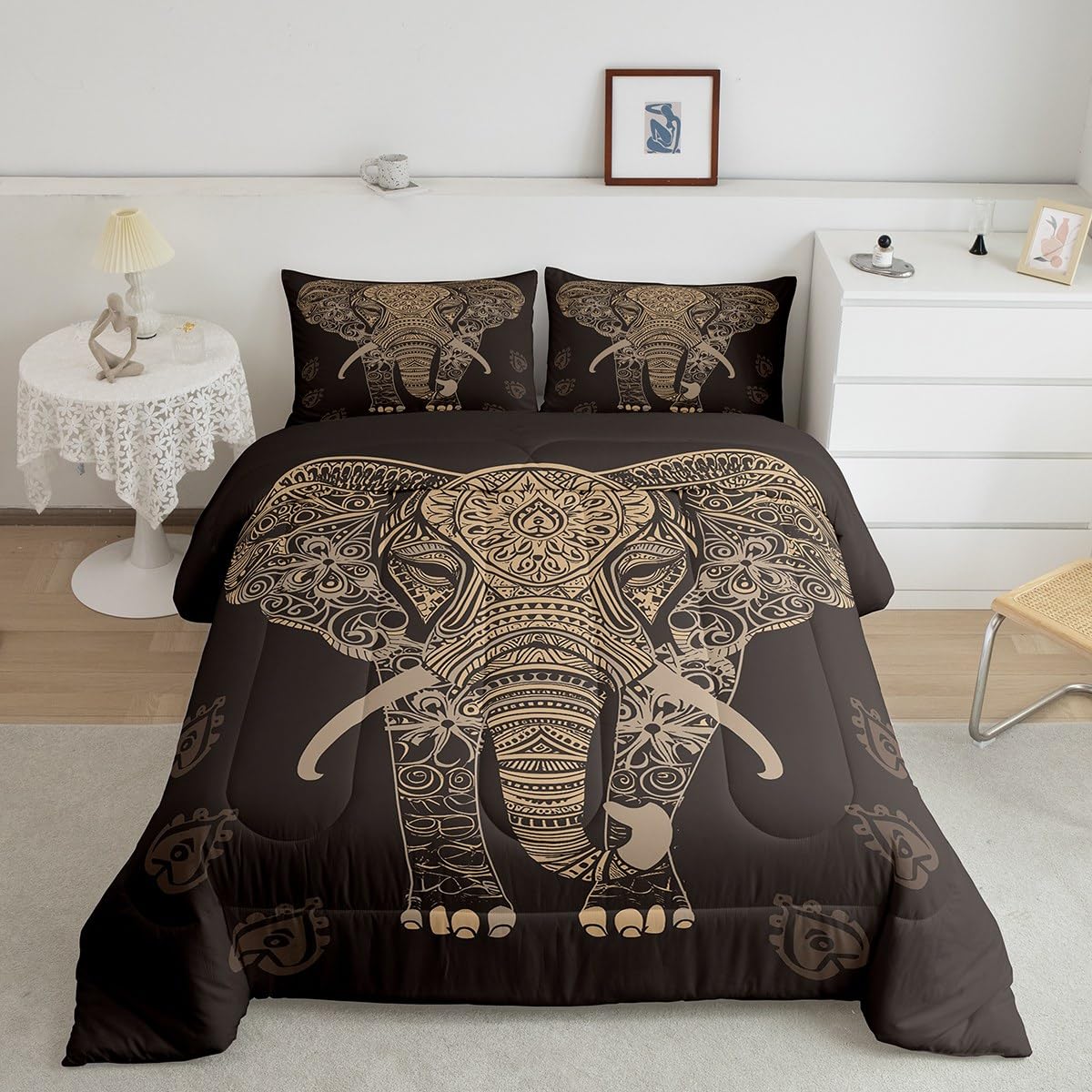 Feelyou Dino Dinosaur Comforter Set Twin Size Kids Boys Bedding