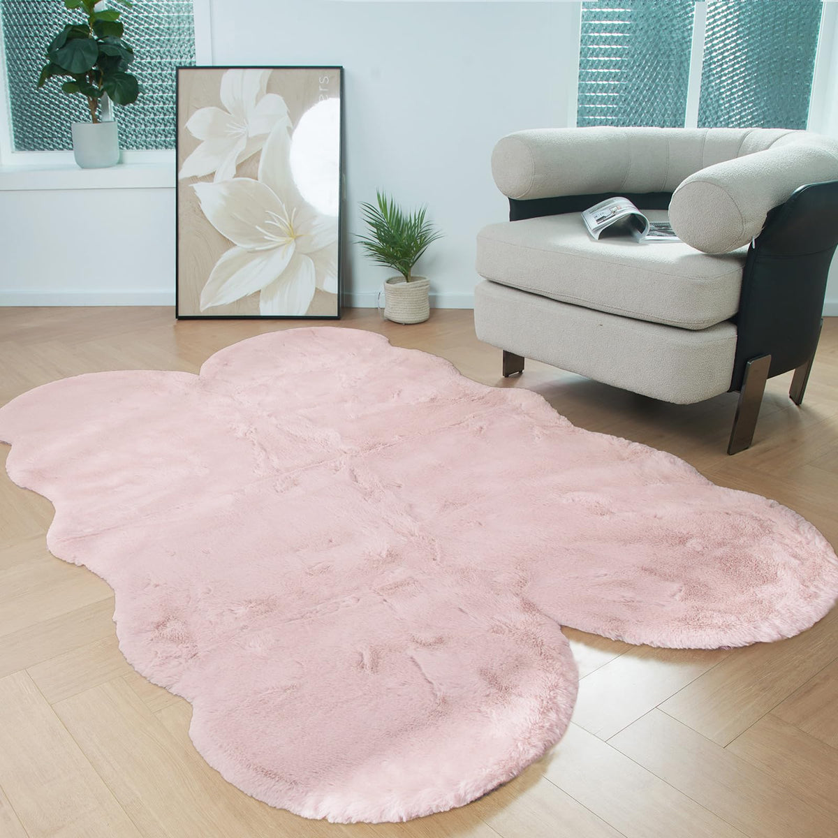 Latepis Washable Rugs 3x5 White Fluffy Shag Rug Shaggy Rug for Living Room Super Soft Area Rugs for Bedroom Nursery