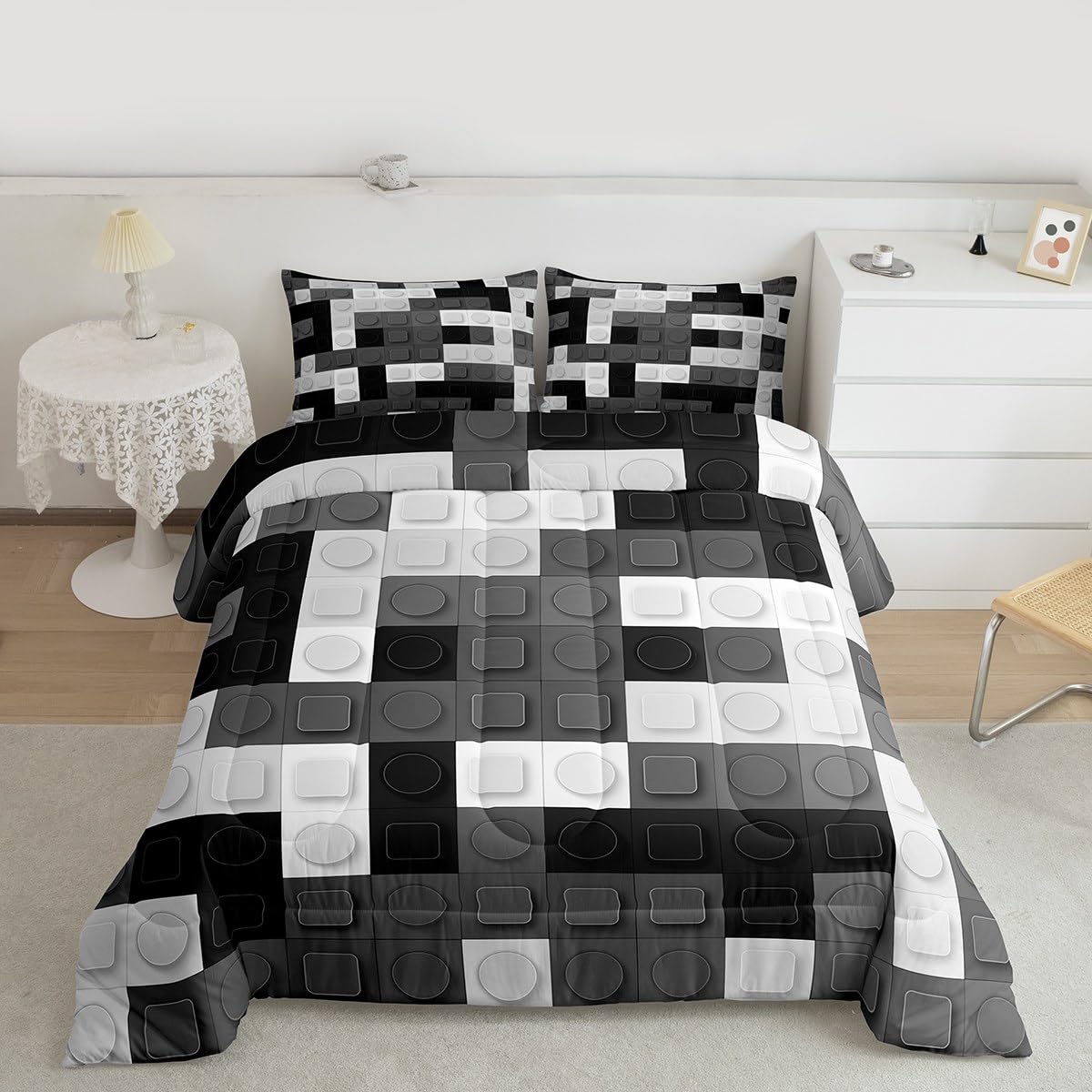 Feelyou Dino Dinosaur Comforter Set Twin Size Kids Boys Bedding