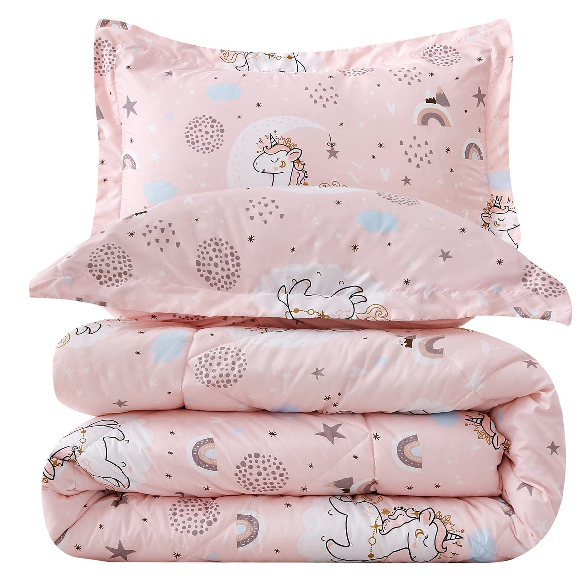 JSD Green Forest Animal Kids Comforter Set Twin Size