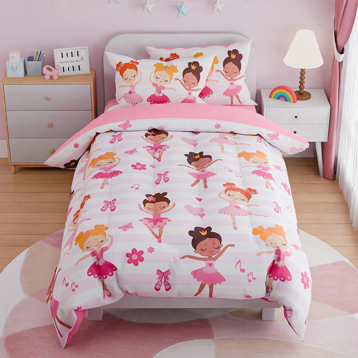 Woodland Animal Kids Bedding Set for Boys, Ultra Soft Microfiber Comforter Set Twin Size 3-Pieces, Comforters Bed Sets for Kid Tween Teen Bedroom Decor
