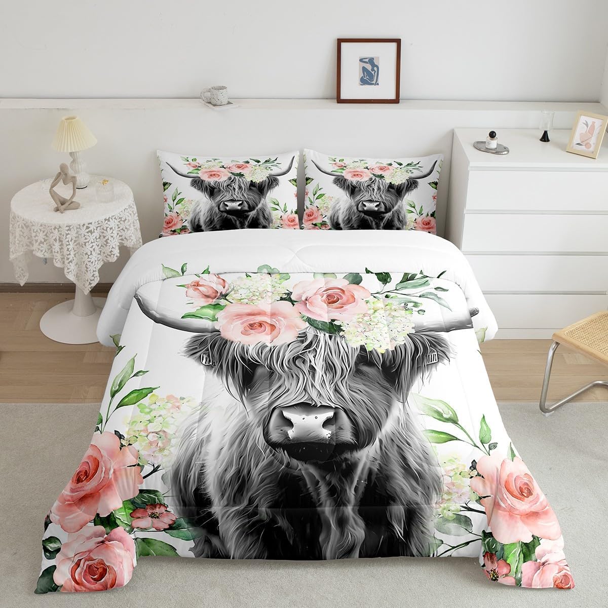 Feelyou Kids Construction Comforter Set Twin Bedding Sets for Boys Toddler Children Cartoon Cars Excavator Tractor Comforter Set Construction Machinery Truck Duvet Set Cars Bed Set with 1 Pillow Case