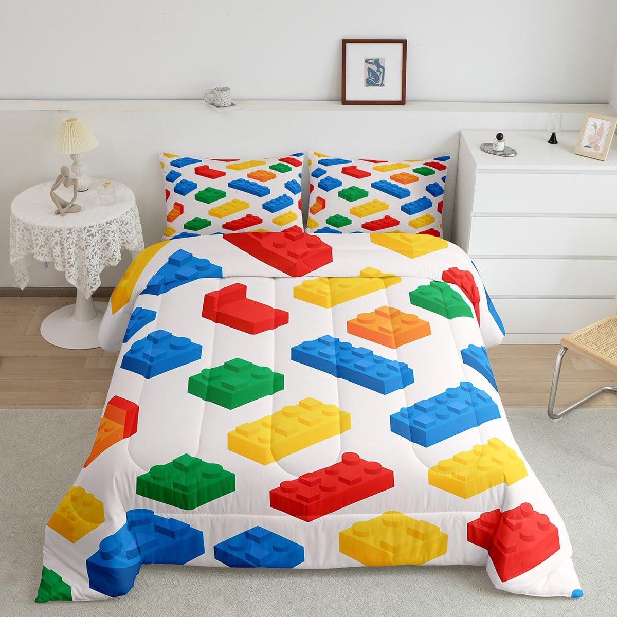 Feelyou Dino Dinosaur Comforter Set Twin Size Kids Boys Bedding