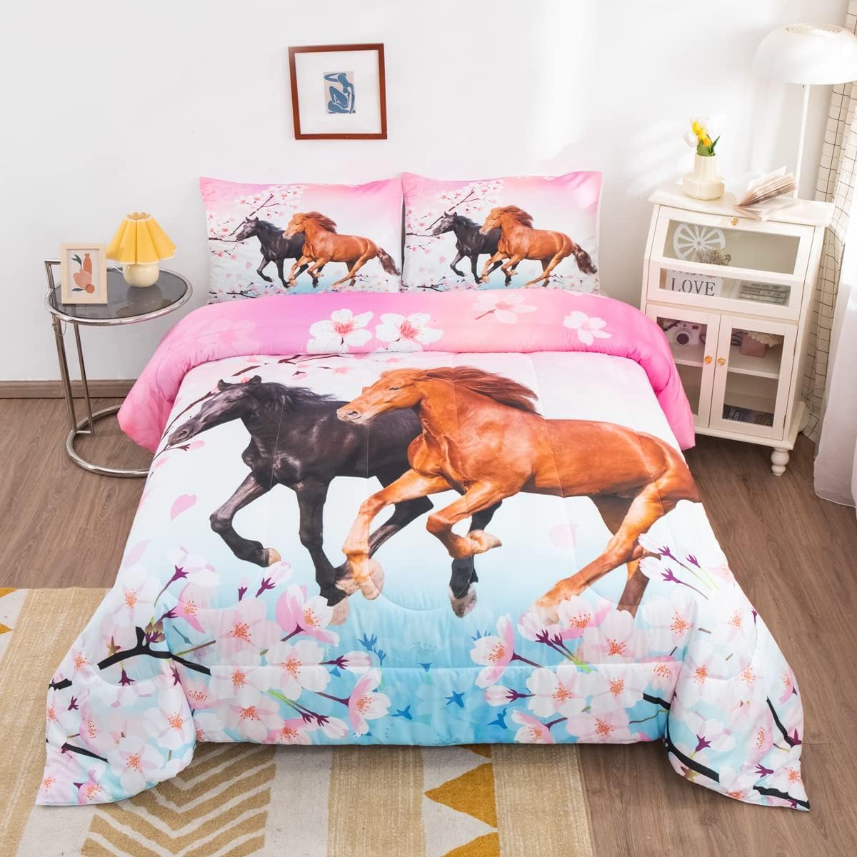 Feelyou Kids Construction Comforter Set Twin Bedding Sets for Boys Toddler Children Cartoon Cars Excavator Tractor Comforter Set Construction Machinery Truck Duvet Set Cars Bed Set with 1 Pillow Case