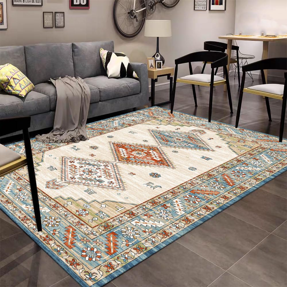 1.6x2.6 Small Area Rug, Washable Non-Slip for Entryway Green