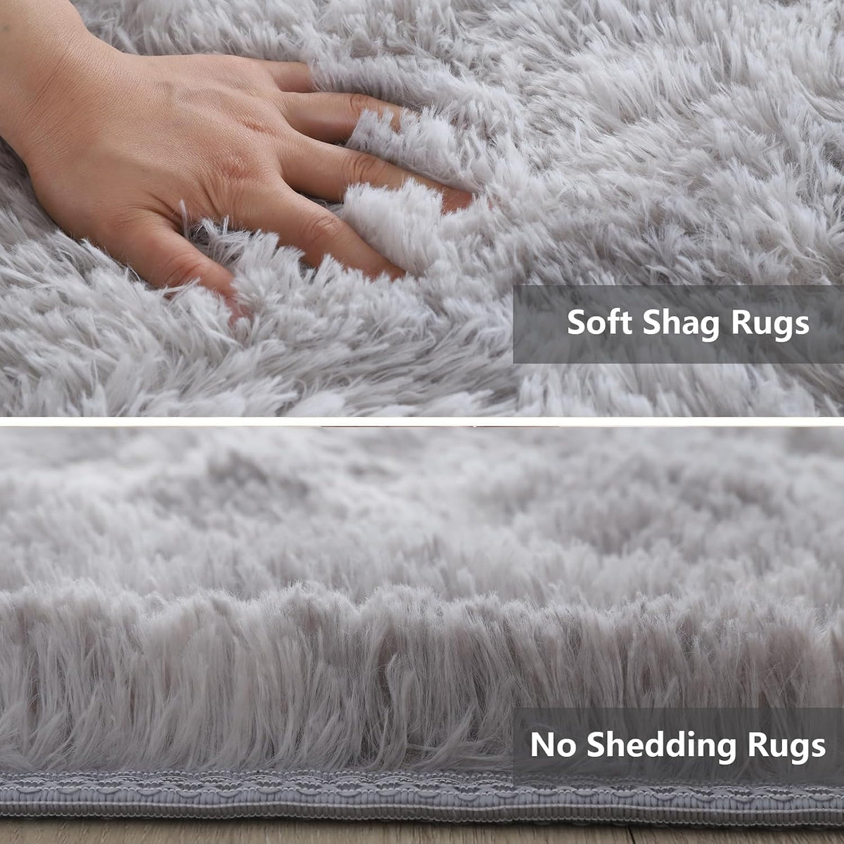 Shag Area Rugs for Bedroom Living Room,4X6 Ultra Soft Fluffy Area Rugs for Dorm,Indoor Carpet Plush Rugs for Home Decor,Tie-Dye Grey