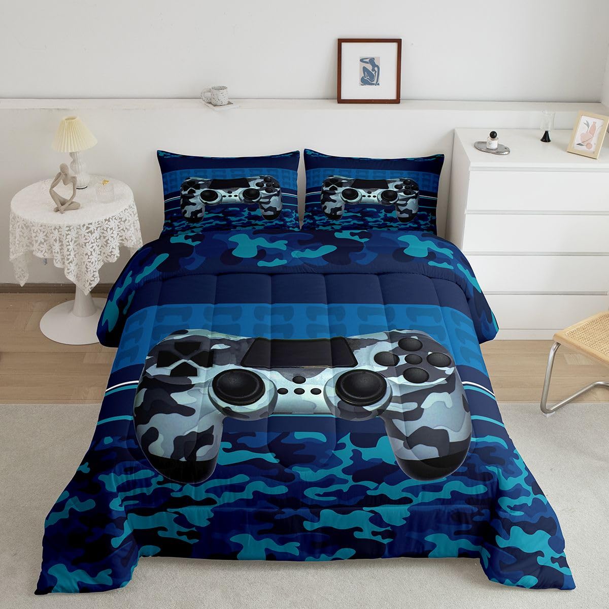 Feelyou Kids Construction Comforter Set Twin Bedding Sets for Boys Toddler Children Cartoon Cars Excavator Tractor Comforter Set Construction Machinery Truck Duvet Set Cars Bed Set with 1 Pillow Case
