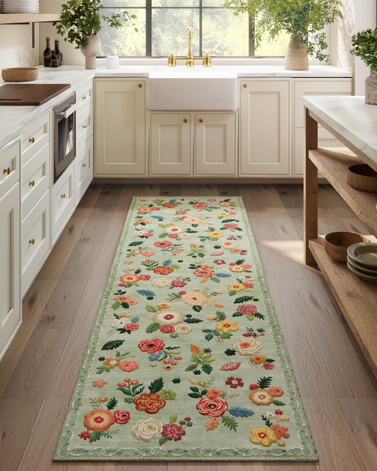 5x7 Area Rug for Living Room: Washable Bedroom Rug Non Slip Low Pile Carpet