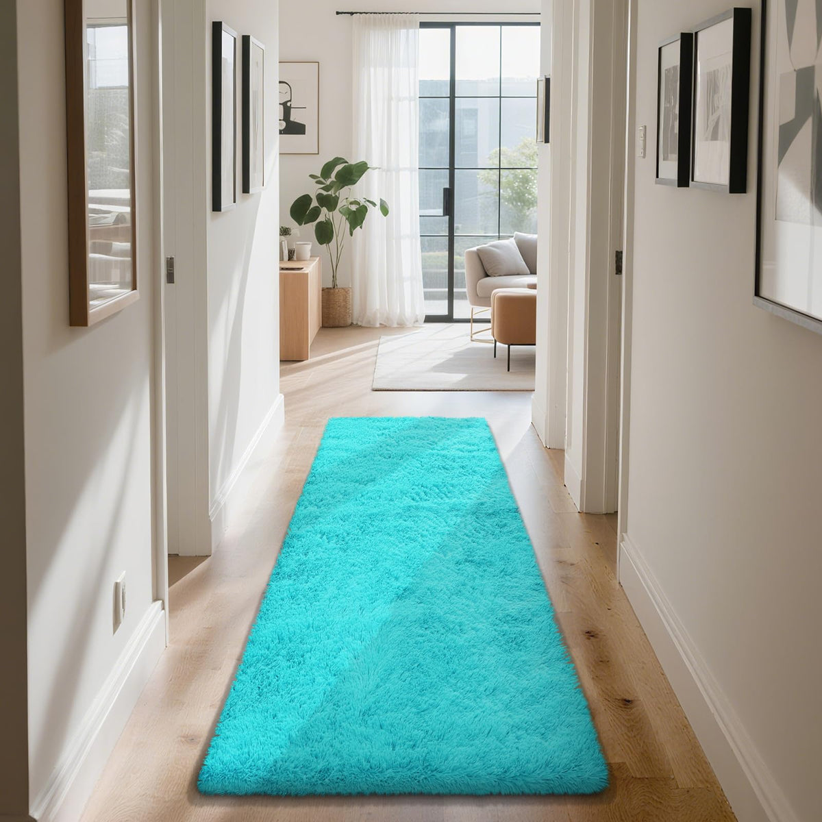 4x6 Beige Rug for Bedroom, Fluffy Shag Area Rug Small Rug Bedroom Carpet