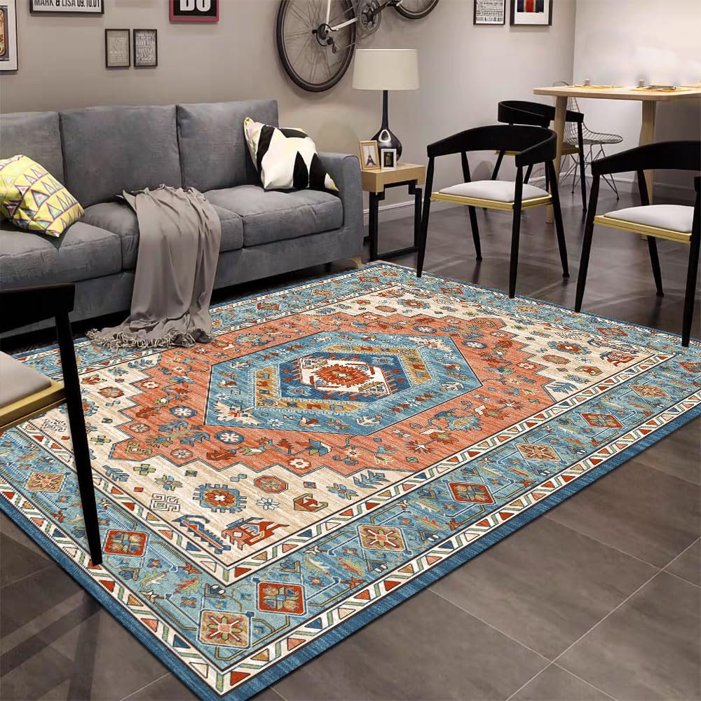 1.6x2.6 Small Area Rug, Washable Non-Slip for Entryway Green