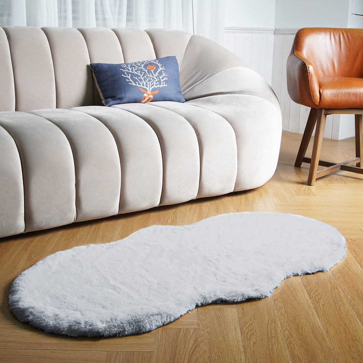 Latepis Washable Rugs 3x5 White Fluffy Shag Rug Shaggy Rug for Living Room Super Soft Area Rugs for Bedroom Nursery