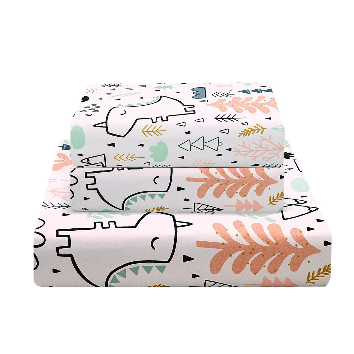 JSD Pink Unicorn Rainbow Kids Full Sheet Set for Girls 4 Piece