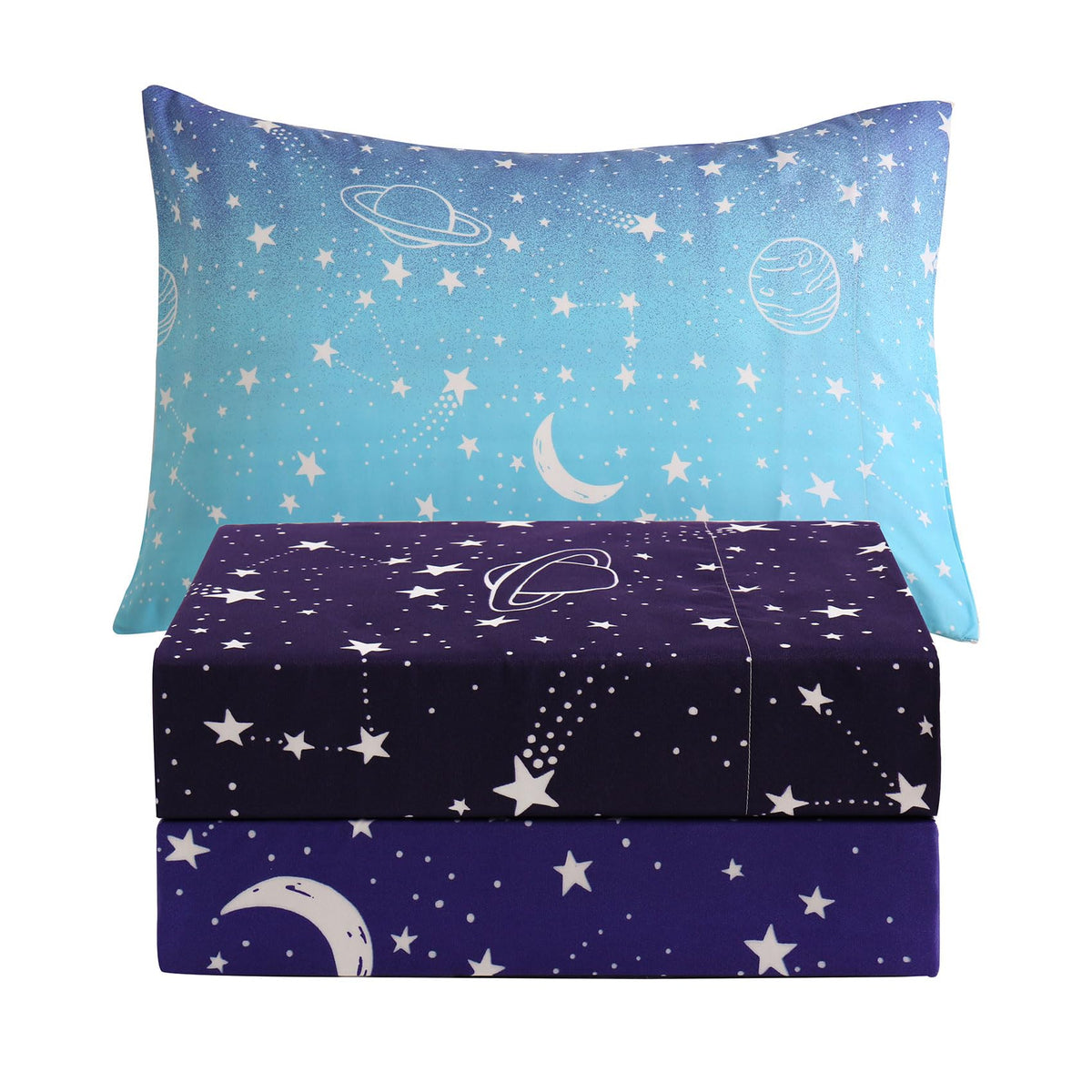 JSD Pink Unicorn Rainbow Kids Full Sheet Set for Girls 4 Piece